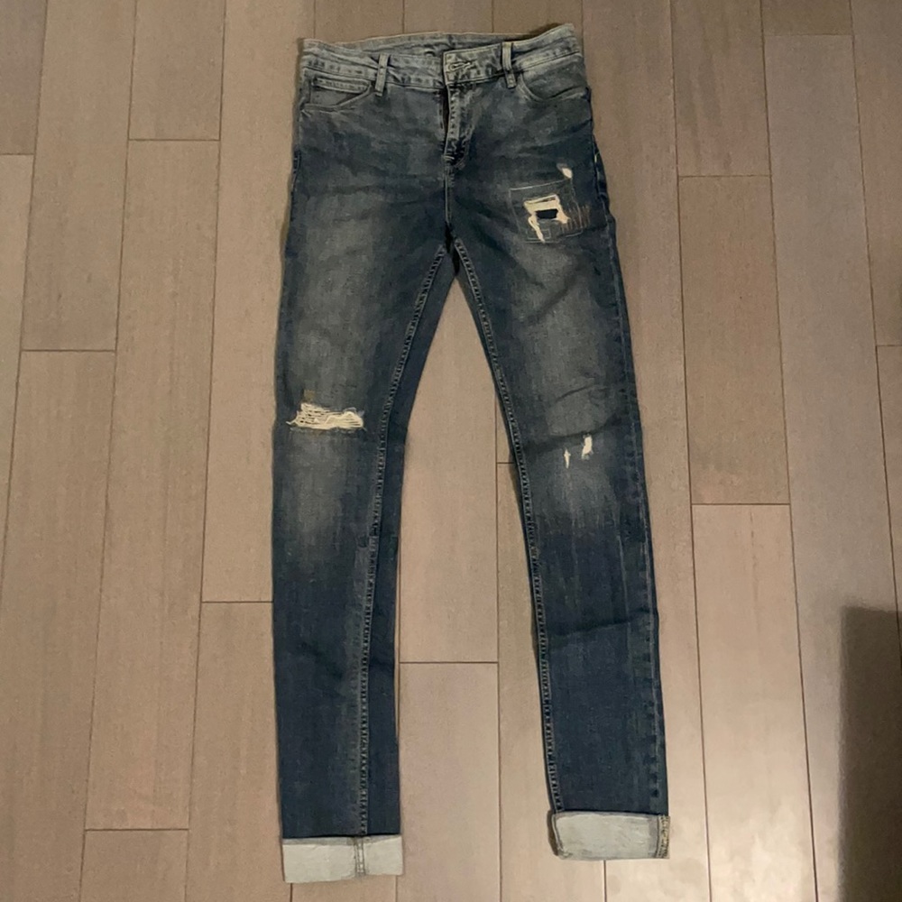 Light Faded Ripped Denim Jeans By ASOS